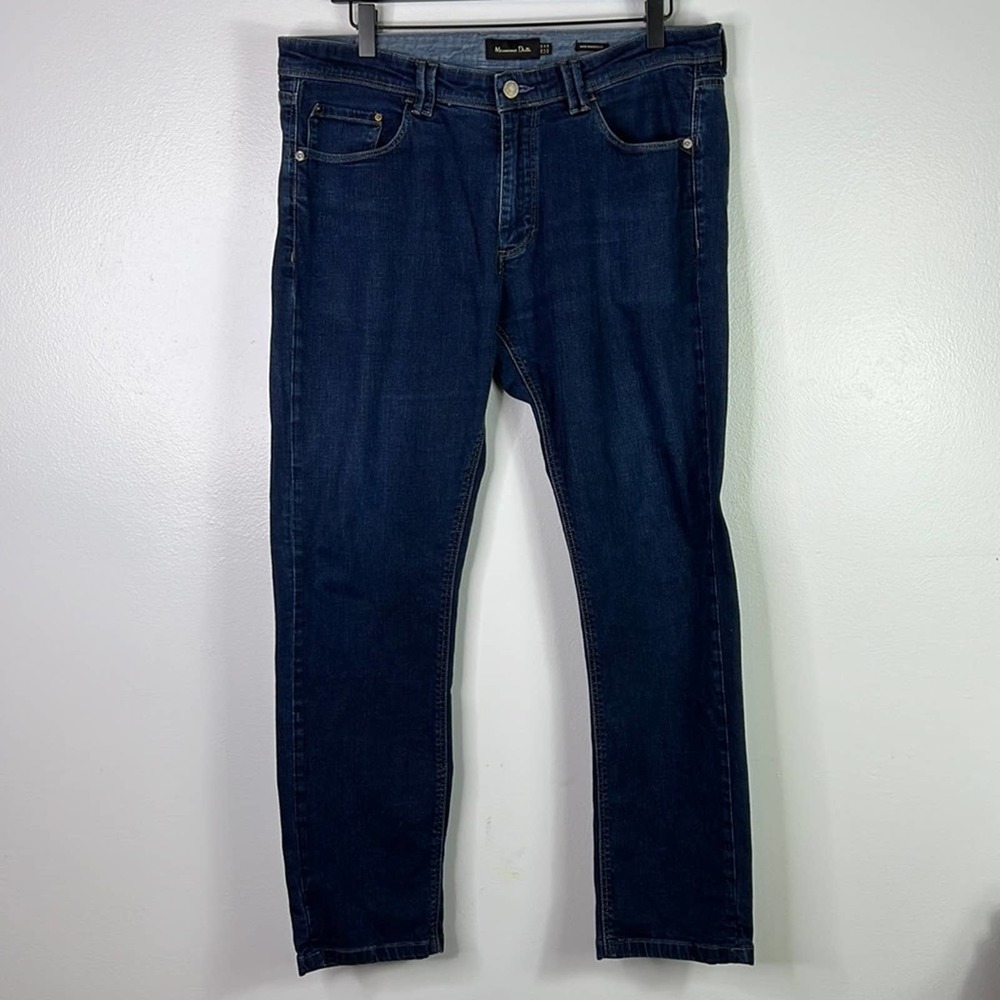 MASSIMO DUTTI Slim Fit Cropped Capri Blue Jeans Womens 34